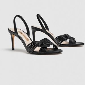 ZARA BRAIDED HIGH-HEEL SANDALS